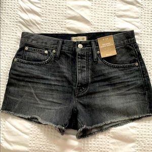 Madewell relaxed denim shorts in black
